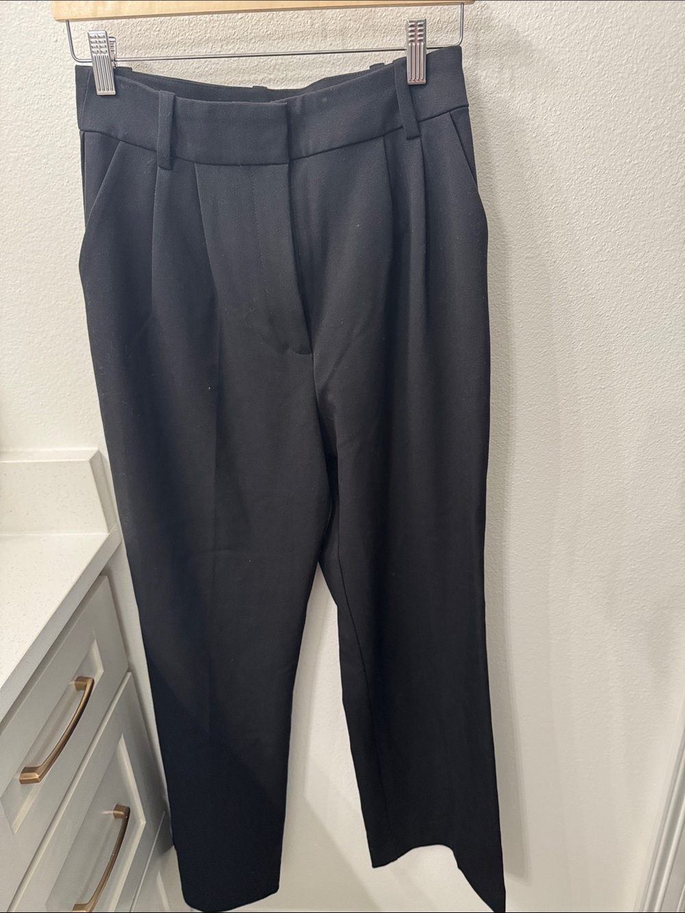 Favorite Daughter Black Pleated Dress Pants